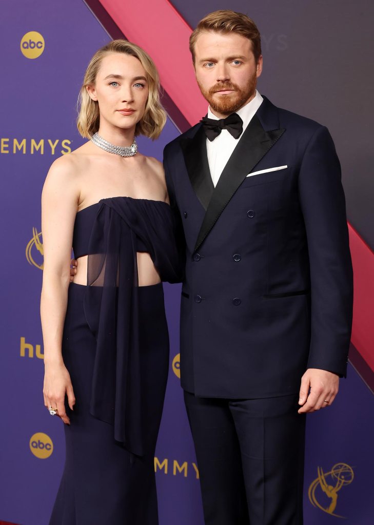 Feature Saoirse Ronan and Jack Lowden Attend 2024 Emmys as a Married Couple 2024 Emmy Awards