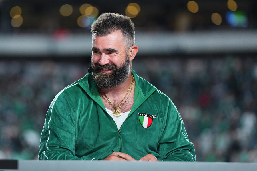 Jason Kelce Says Italian Flags Were Sewn on Jumpsuit to Cover Eagles Patches