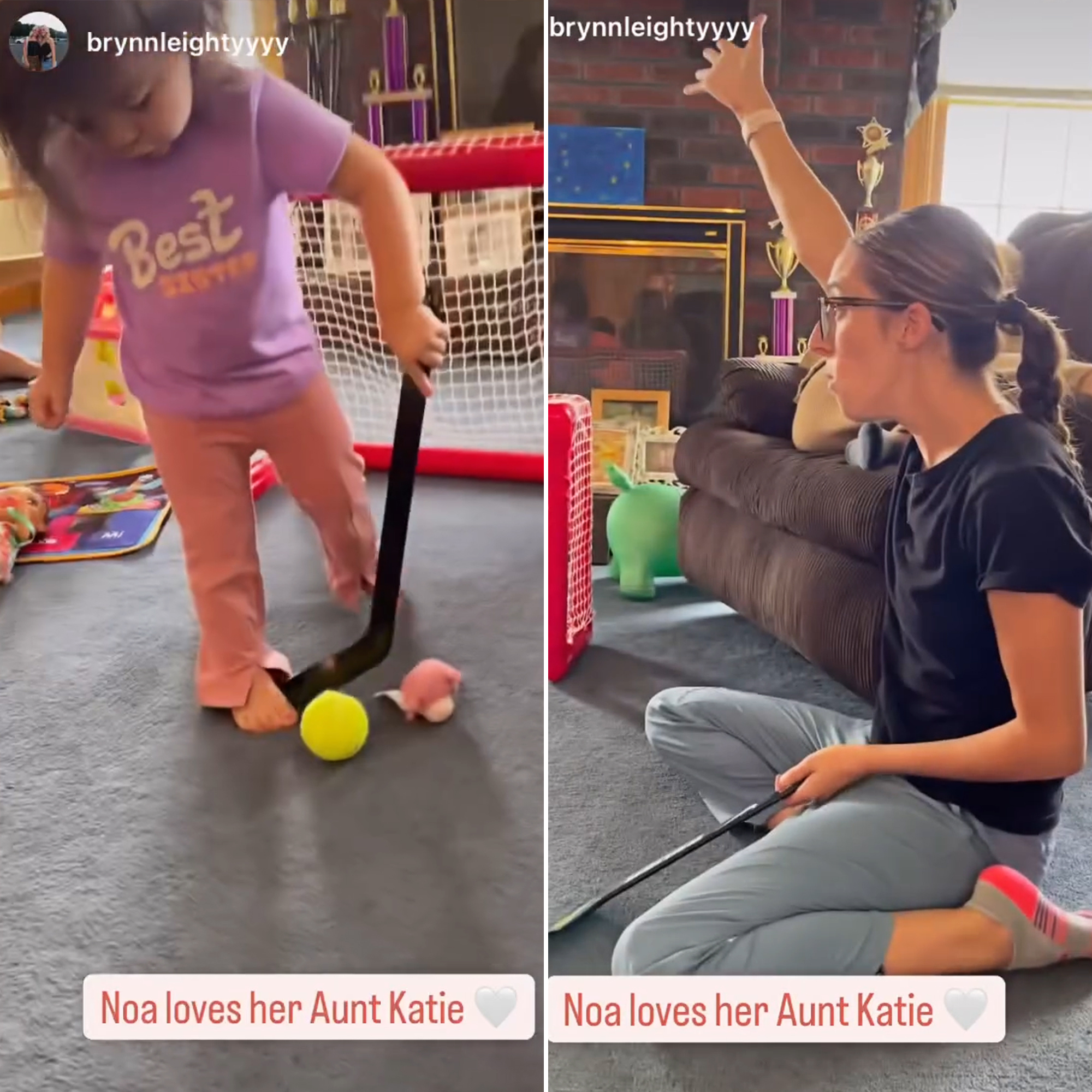 Noa, la hija de Johnny Gaudreau, muestra sus habilidades de hockey en un lindo video