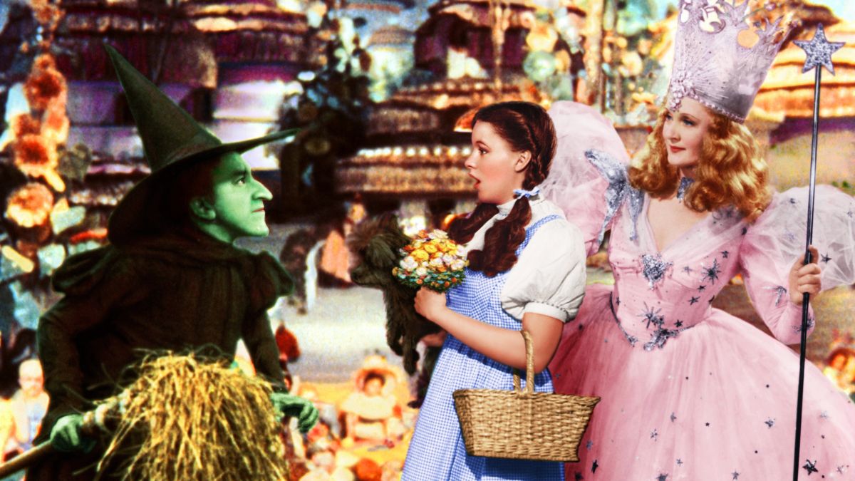 Margaret Hamilton, Judy Garland and Billie Burke in 'The Wizard of Oz'