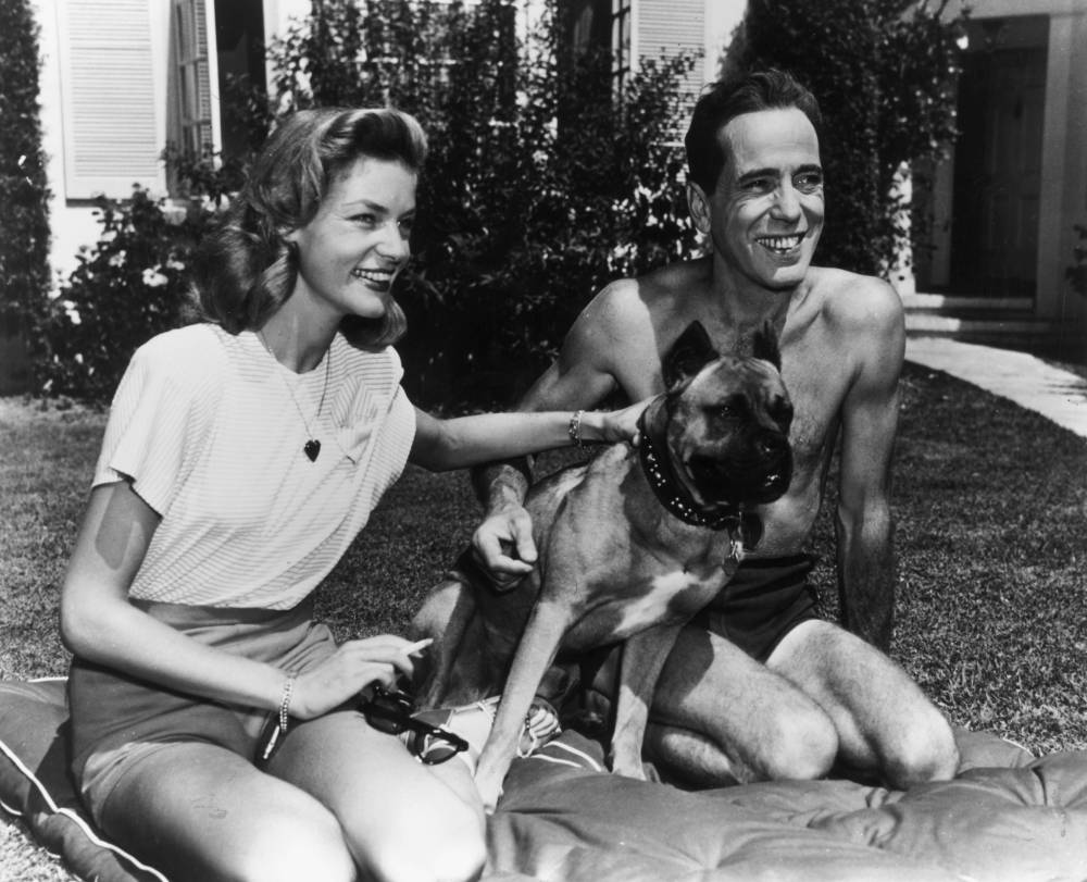 Lauren Bacall and Humphrey Bogart in 1945