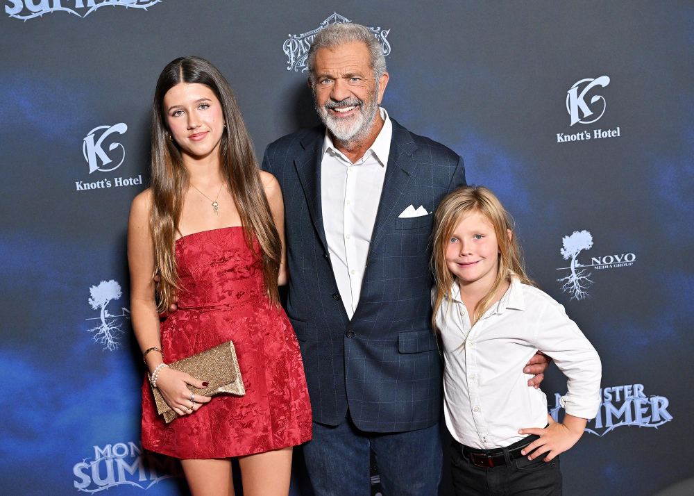 Mel Gibson Poses for Red Carpet Photos With Youngest Kids