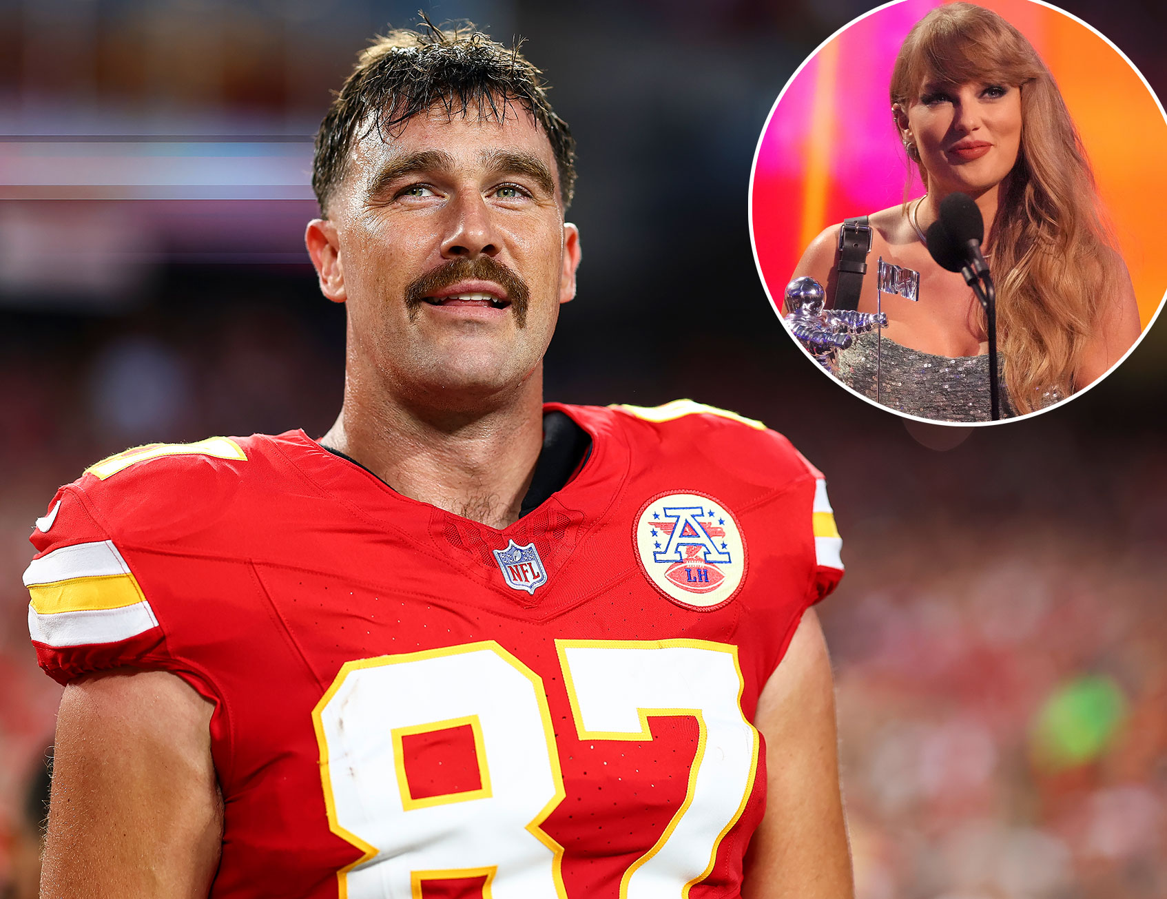 Travis Kelce subtelnie wspiera Taylor Swift po krzykach na Sweet VMA