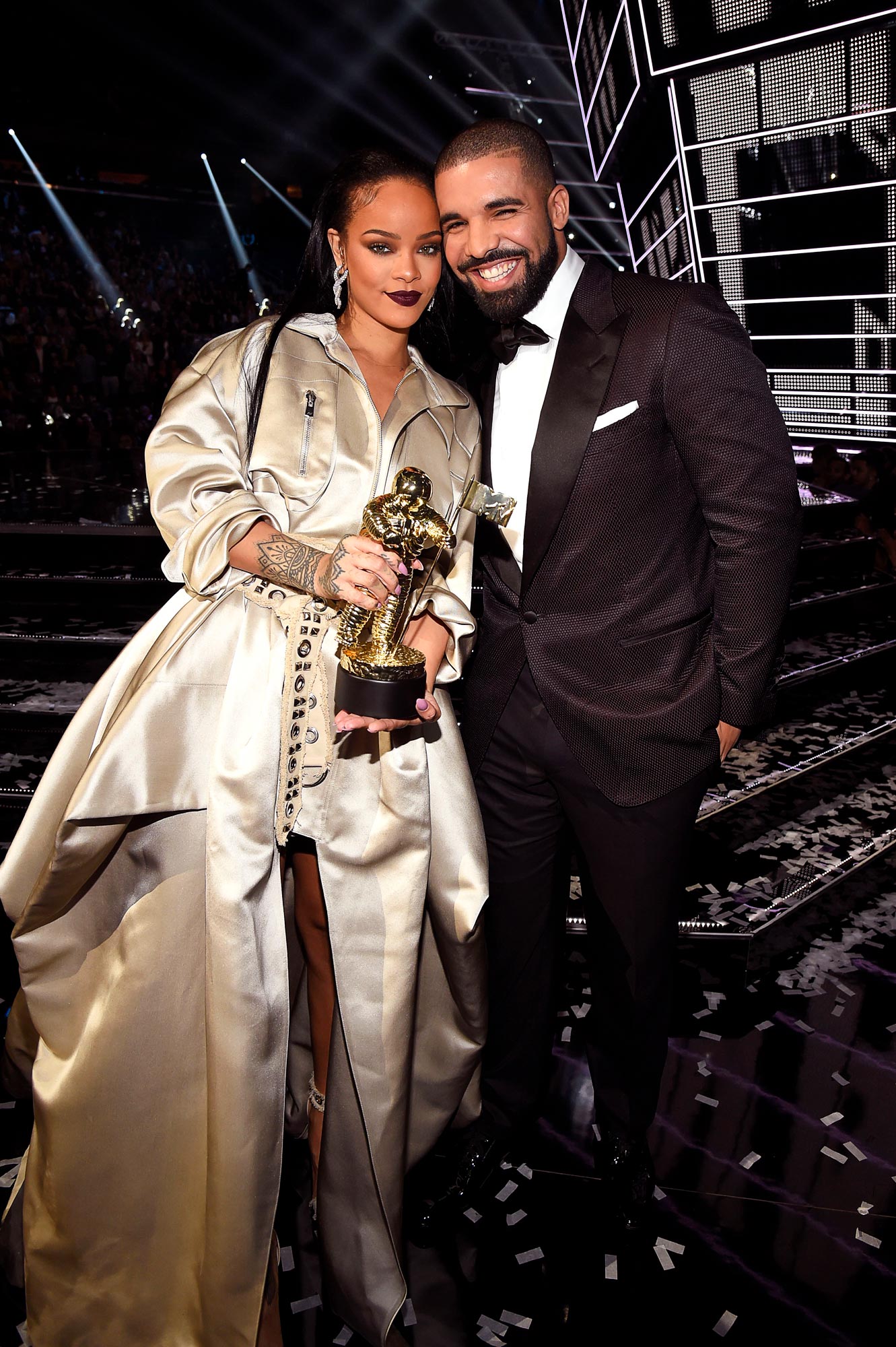 Remember When Rihanna Swerved Drake's Kiss on the VMAs Stage?