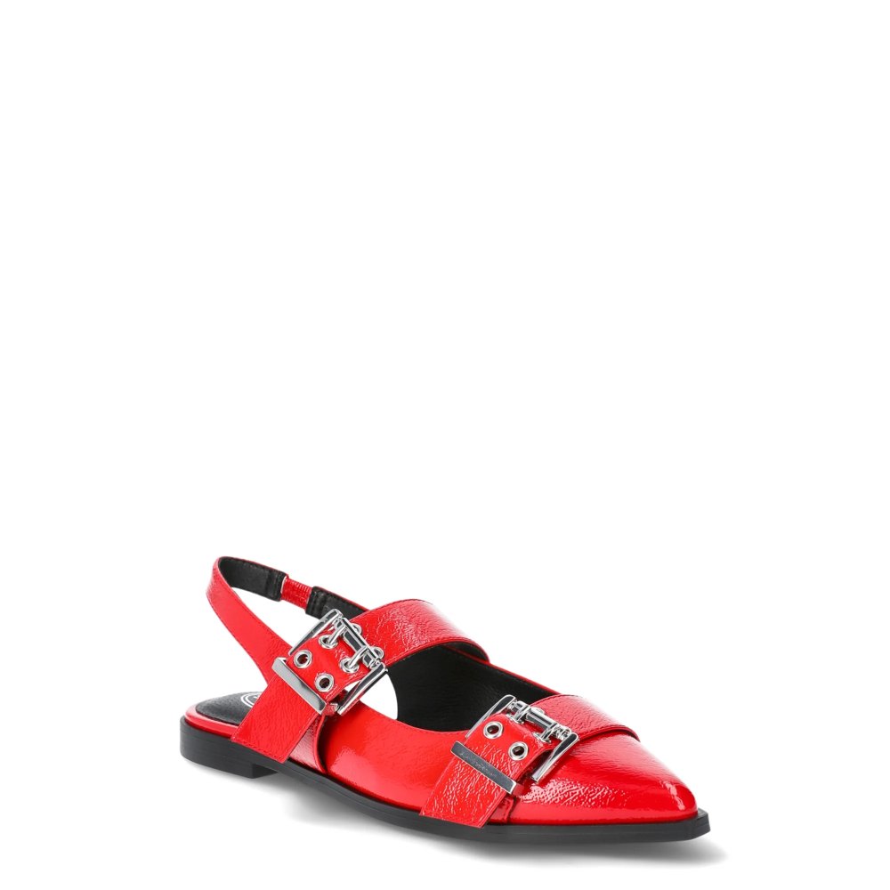 fivela slingback flats