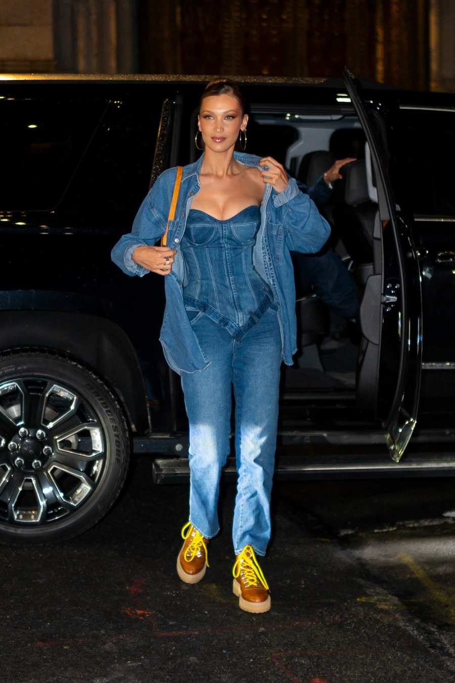 Stars in all Denim Outfits Tyla Heidi Klum Britney Spears More