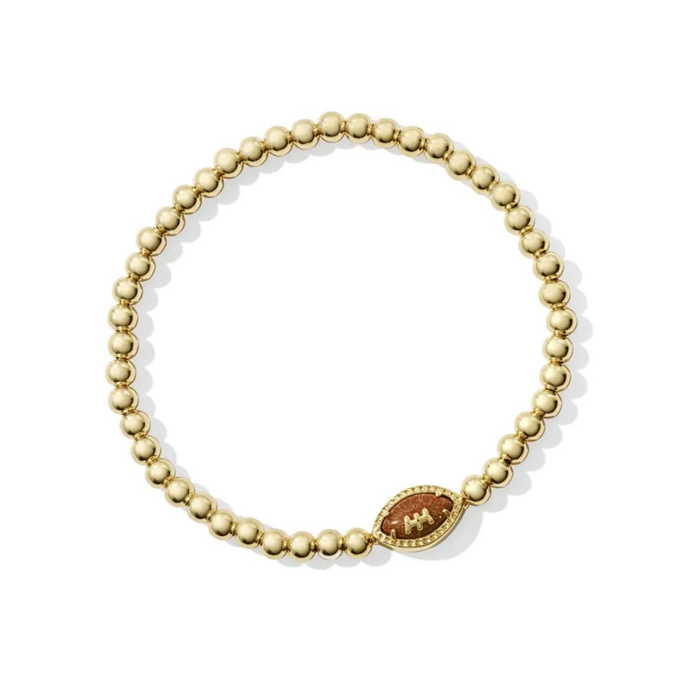 Football Gold Stretch Bracelet