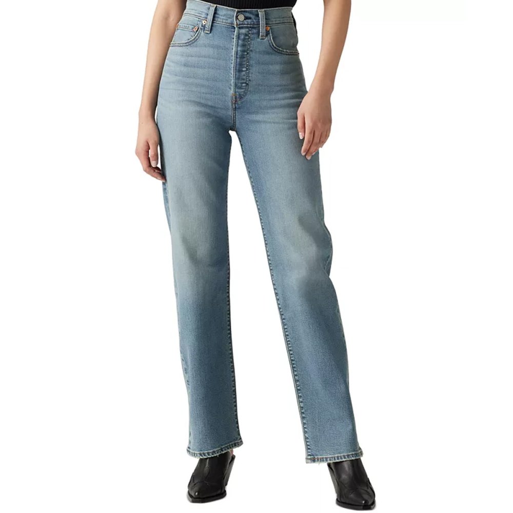 Calça Jeans Levis Ribcage High Rise Straight Leg Macy's