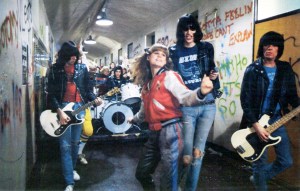 P.J. Soles with the Ramones in Rock 'n' Roll High School (1979)