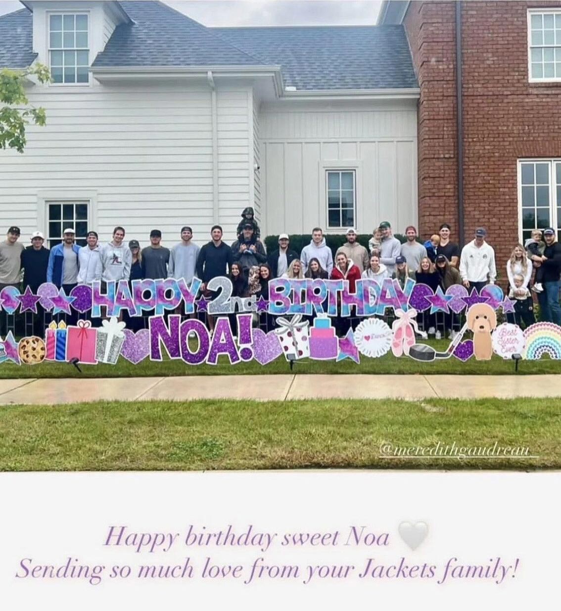 Columbus Blue Jackets Roster Shows Up to Celebrate Johnny Gaudreaus Daughter’s 2nd Birthday