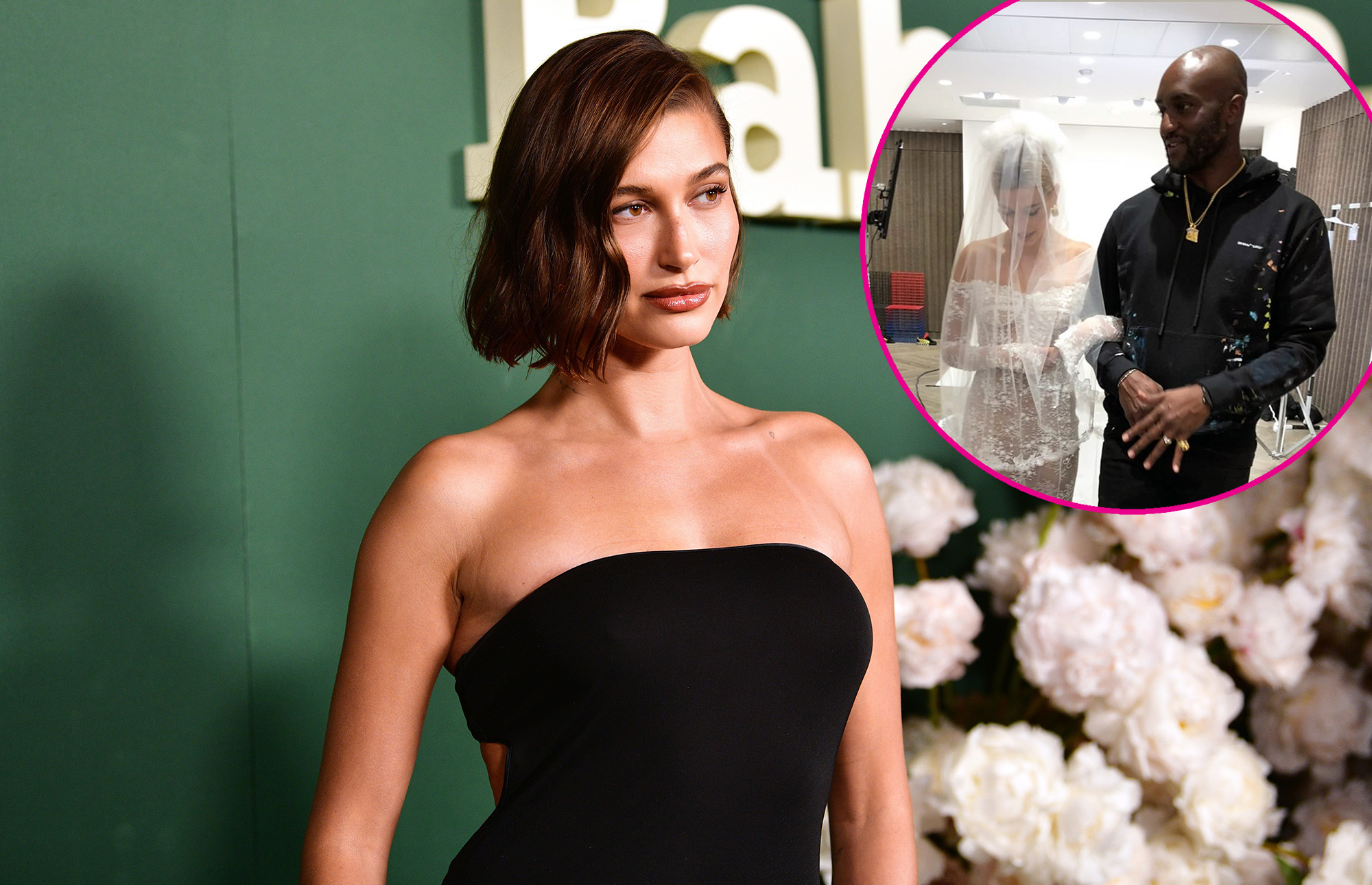 Hailey Bieber Honors Late Designer Virgil Abloh With Wedding Dress Pic