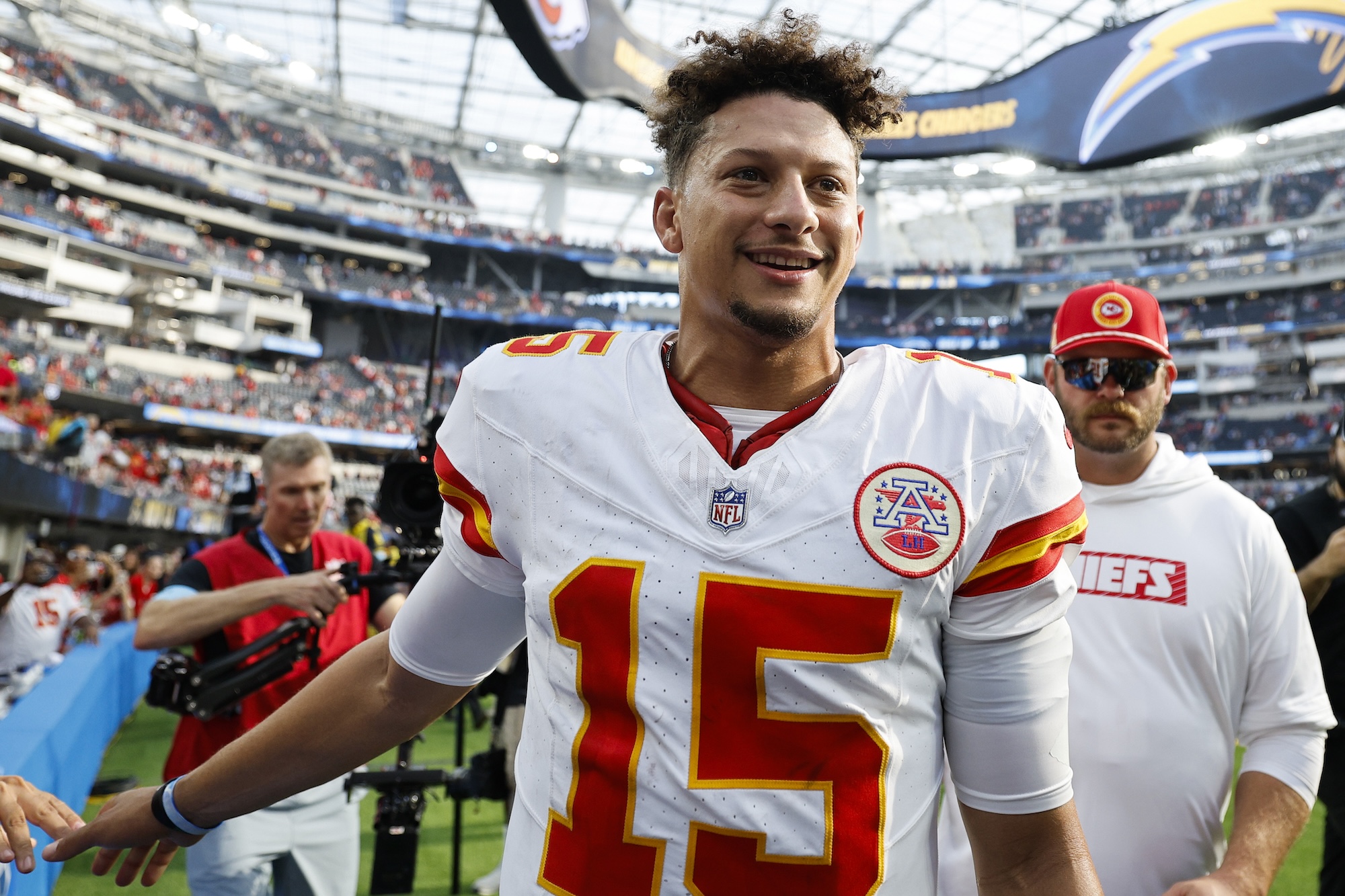 Patrick Mahomes Has an Adorable Halftime Message for Daughter Sterling