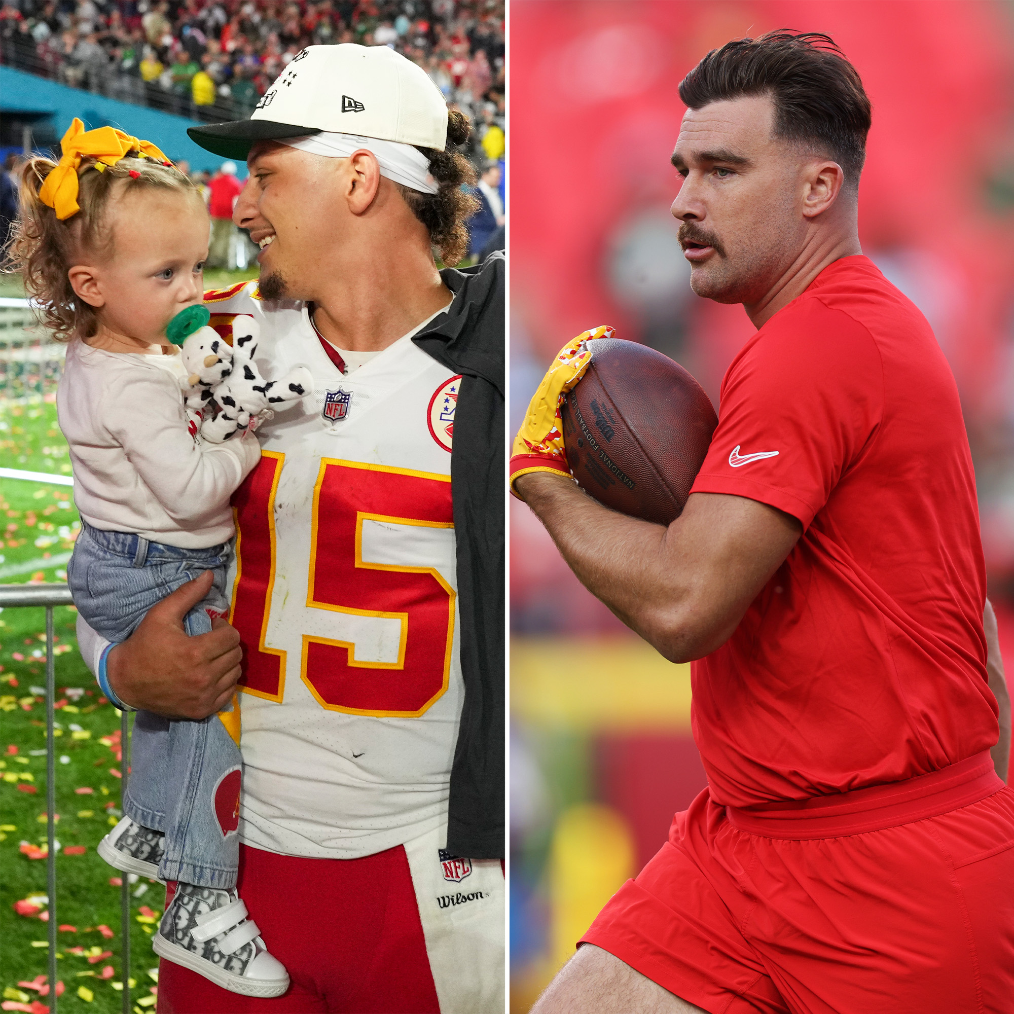 Patrick Mahomes żartobliwie porównuje Travisa Kelce'a do córki Sterling