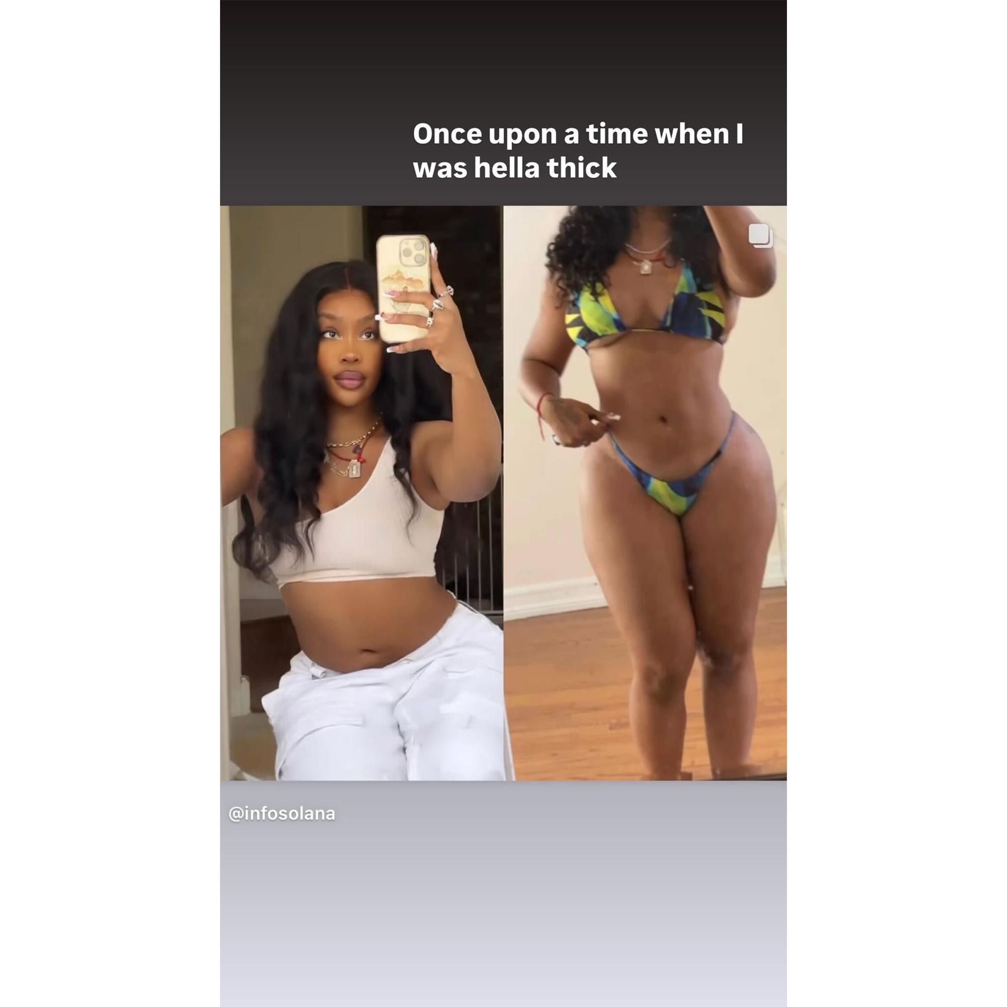 SZA Reminisces on Her 'Hella Thick' Figure in Sexy Bikini Selfie