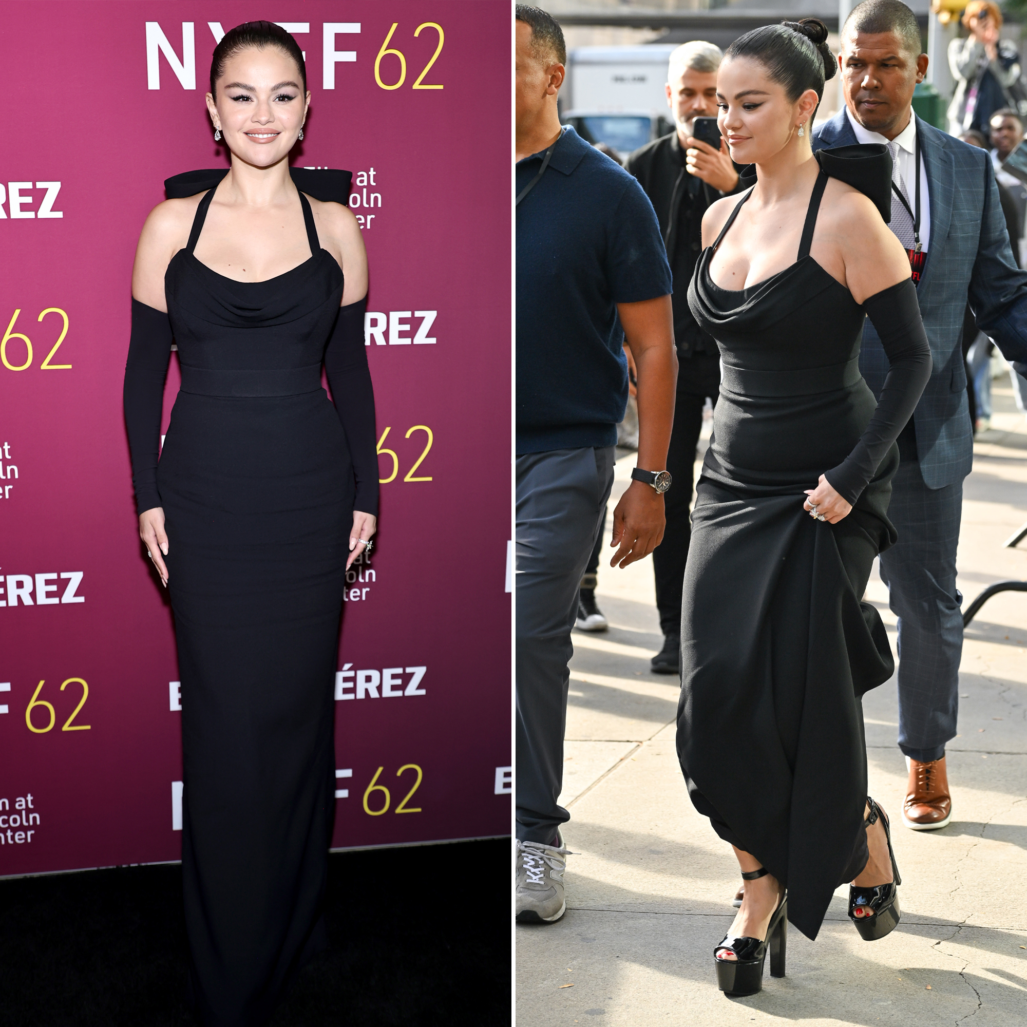 Selena Gomez es la reina del vestidito negro de este otoño