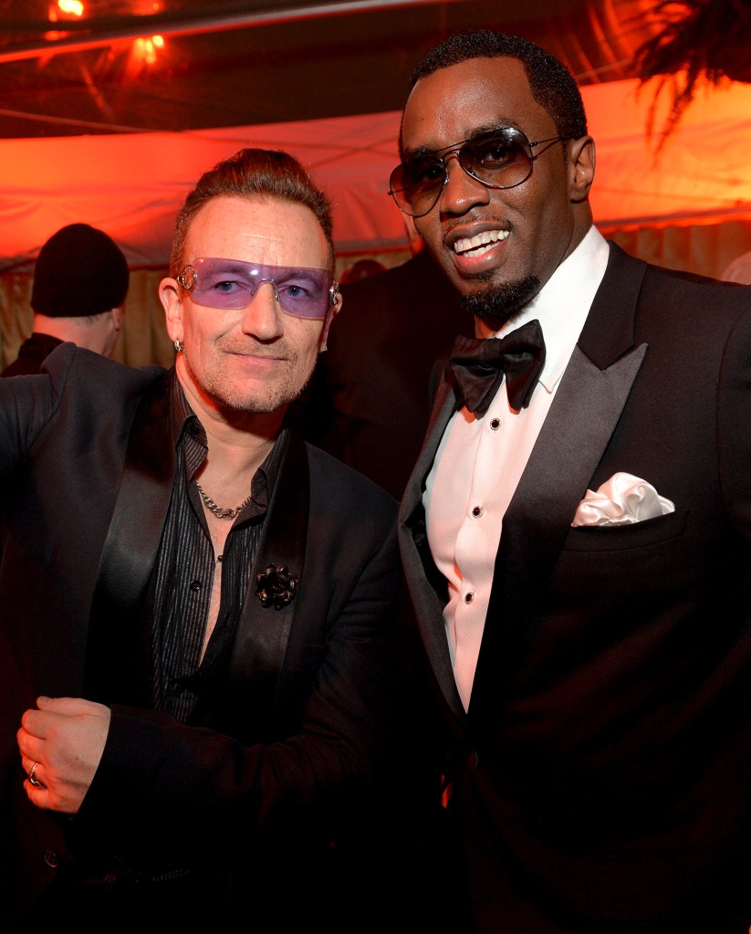 Bono Seemingly Dodges a Kiss From Diddy in Resurfaced 2014 Clip