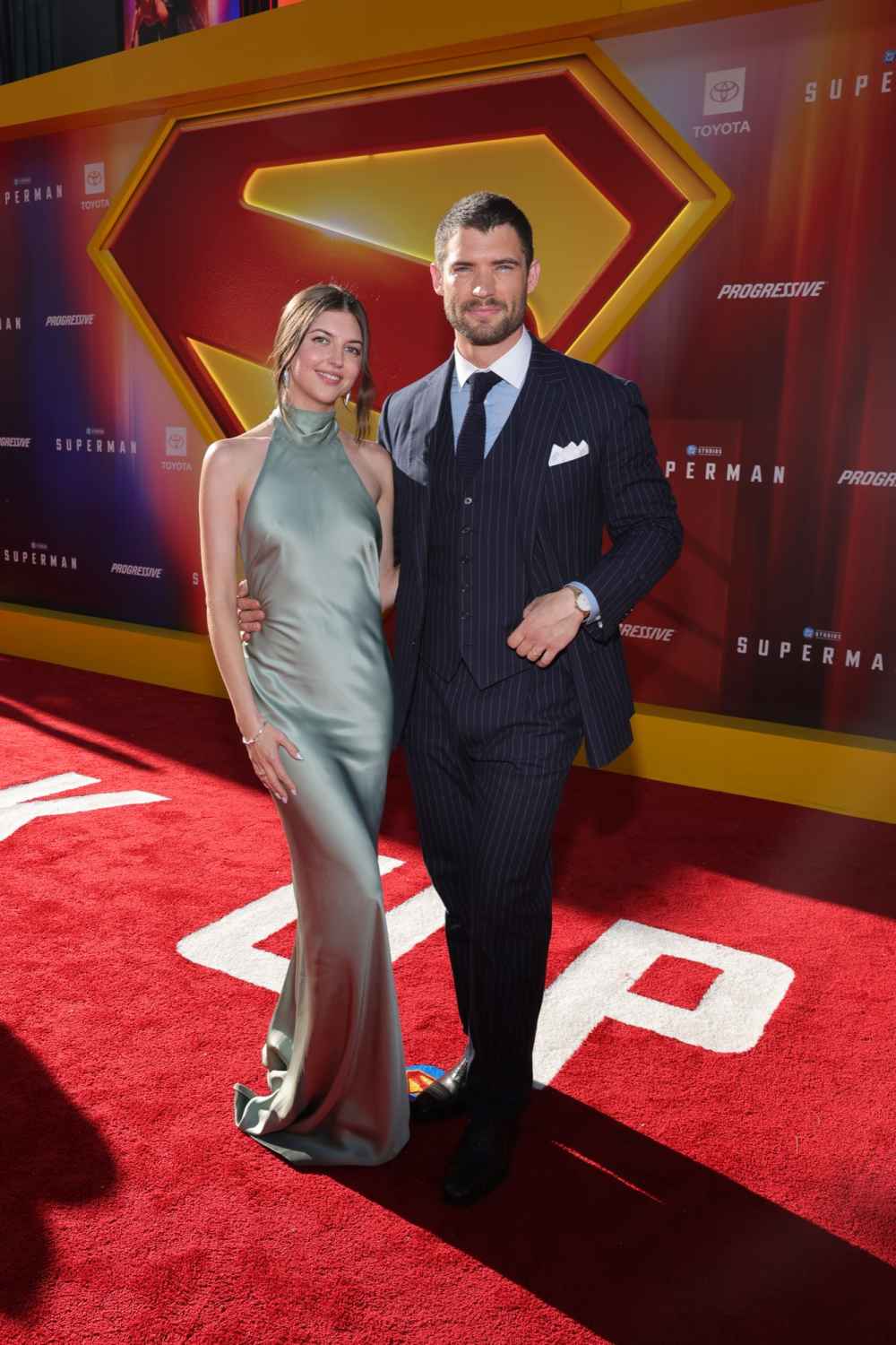 GettyImages 2224028384 David Corenswet and Julia Best Warner Make Red Carpet Debut