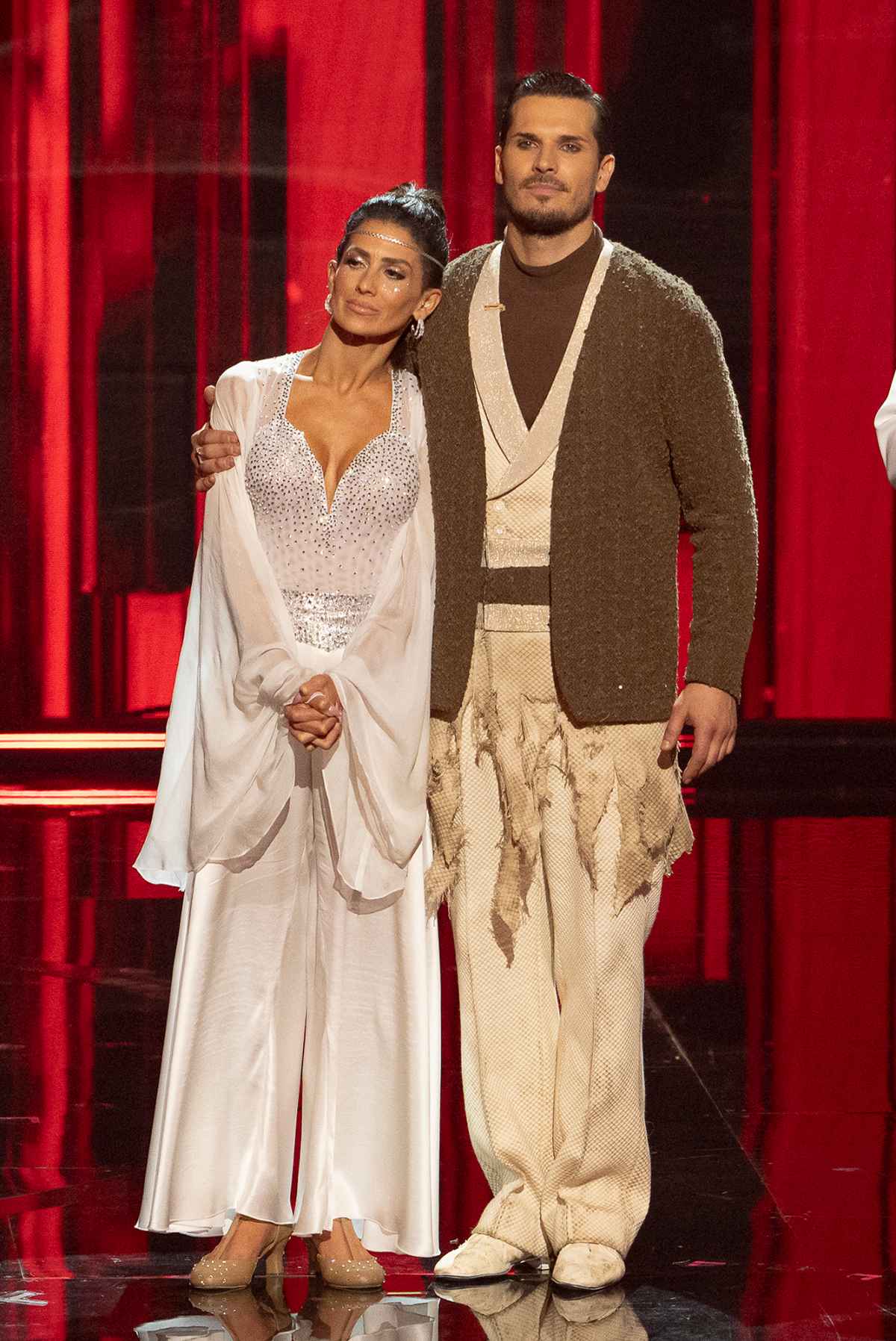 Gleb Savchenko Comforts Hilaria Baldwin as She Cries Over Dancing With the Stars Elimination