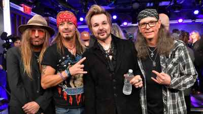C.C. DeVille, Bret Michaels, Rikki Rockett and Bobby Dall