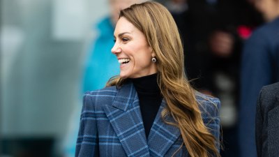 Catherine, Princess of Wales departs the National Curling Academy with Prince William, Prince of Wales on January 20, 2026 in Stirling, Scotland. The Prince and Princess of Wales visited Stirling and Falkirk today to highlight Scottish heritage traditions and the ways in which they connect communities.