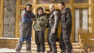 Craig Robinson, Clark Duke, Rob Corddry and John Cusack in Hot Tub Time Machine