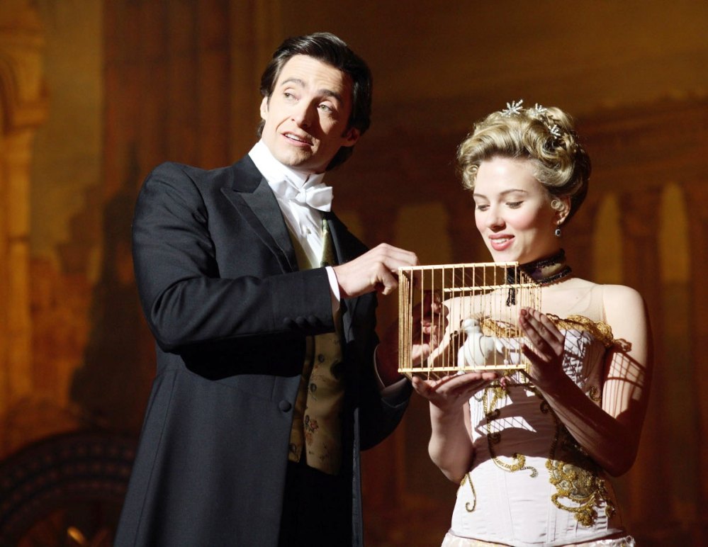 Hugh Jackman and Scarlett Johansson in The Prestige