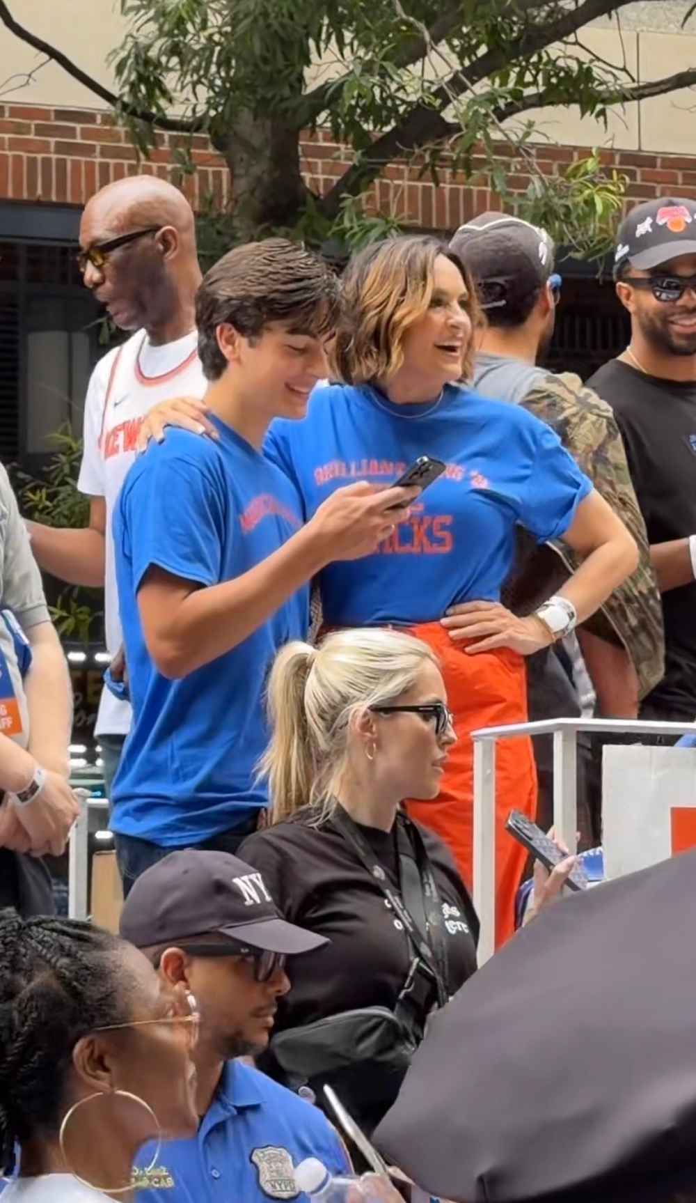 Mariska Hargitay Parties With Jalen Brunson at Knicks Championship Parade