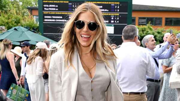 Sienna Miller during day six of the 2026 Wimbledon Tennis Championships at the All England Lawn Tennis and Croquet Club on July 04, 2026 in London, England.