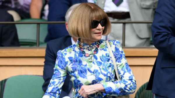 Anna Wintour during day twelve of the 2026 Wimbledon Tennis Championships at All England Lawn Tennis and Croquet Club on July 10, 2026 in London, England.