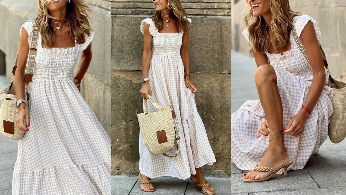 Gingham Maxi Dress