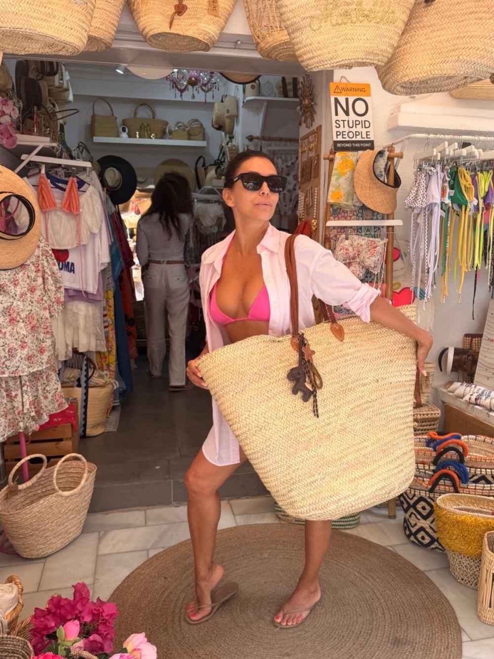 Eva Longoria Wears Thong Bikini During Summer Beach Day