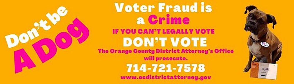 California Woman Who Registered Dog to Vote Ordered to Pay for Billboards Featuring Pet
