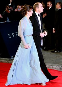 Kate Middleton Wears a Sheer, Open-Backed Dress for Spectre Premiere ...