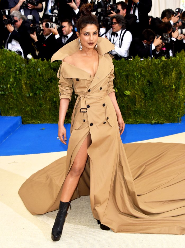 Priyanka Chopra Slays in Trench Coat Dress With Insane Train at Met Gala