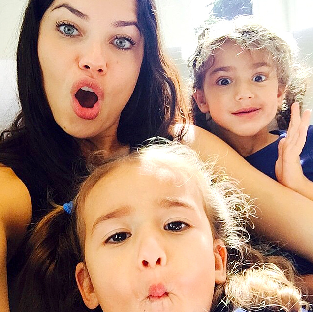Adriana Lima's Daughters Already Love Makeup Video