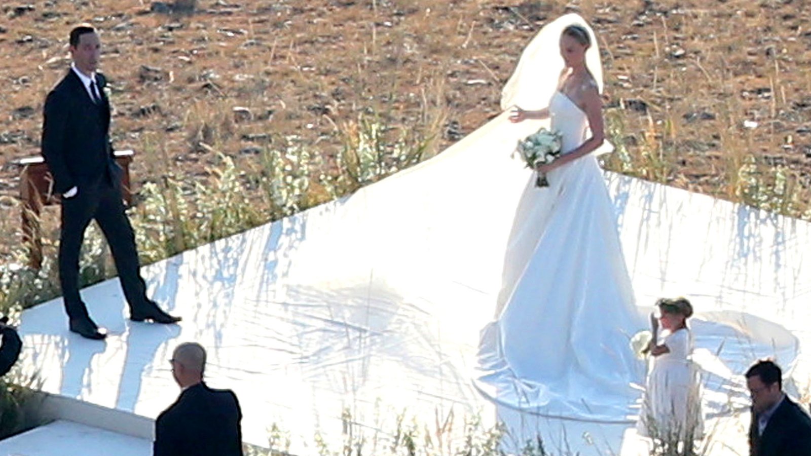Kate Bosworth Michael Polish Marry Wedding Dress Photo