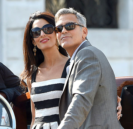 George Clooney, Amal Alamuddin Party in Venice Ahead of Wedding