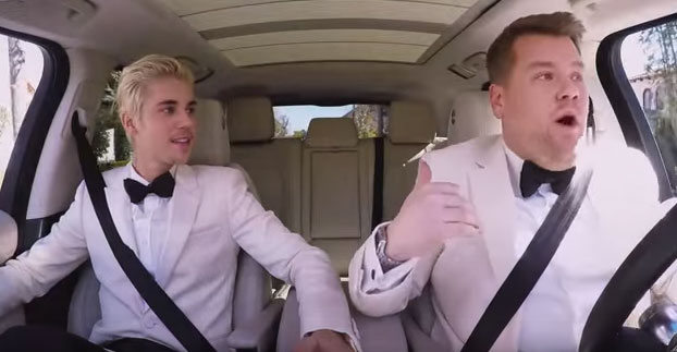 Justin Bieber Joins James Corden For A Post Grammys Carpool Karaoke