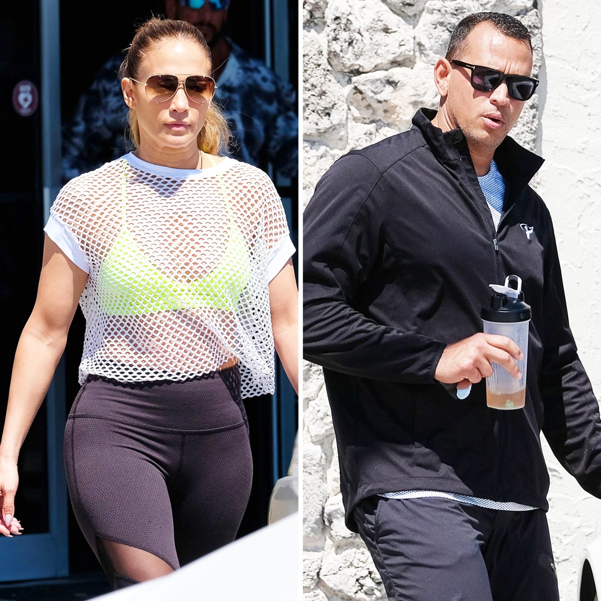 Jennifer Lopez Alex Rodriguez Work Out Together In Miami Pics