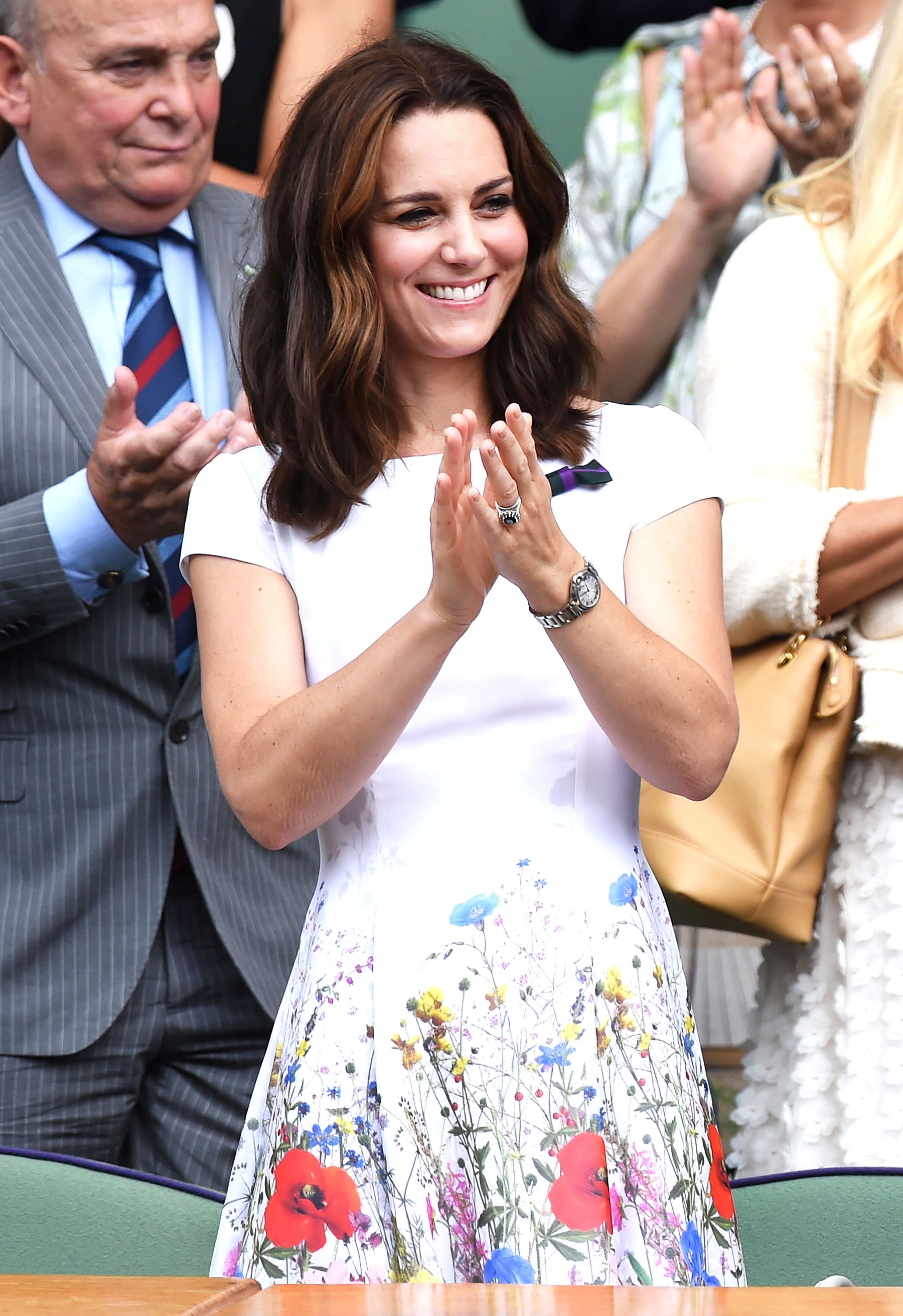 Duchess Kate and Pippa Middleton Wear Matching Floral to Wimbledon