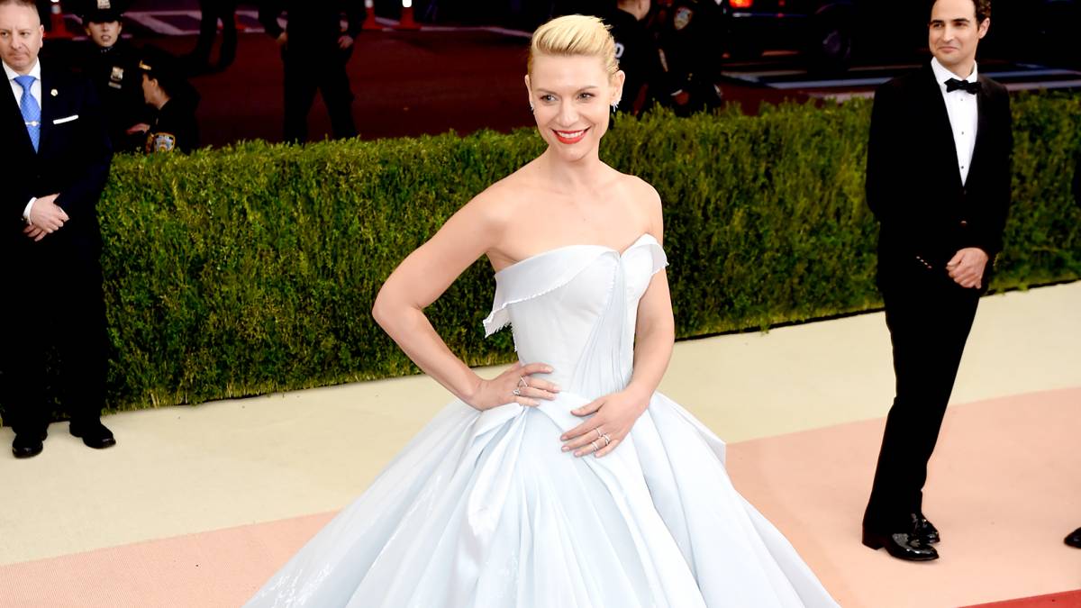 Claire Danes Wore a Version of Kim Kardashian's Wedding Dress to