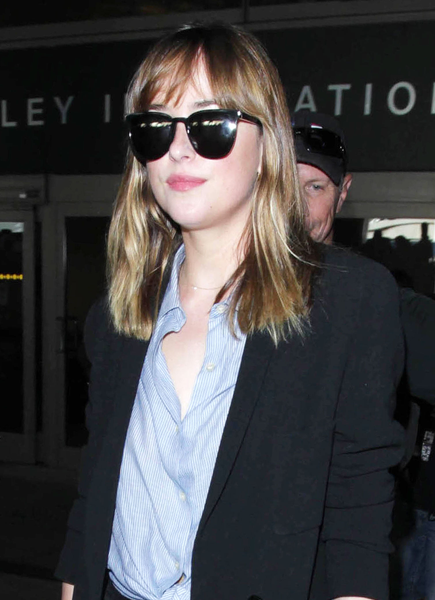 Dakota Johnson Dyes Her Hair Dark Brown: Street Style Pics