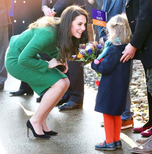 Duchess Kate Wears Emerald Skirt Suit to Each Visit: Photos