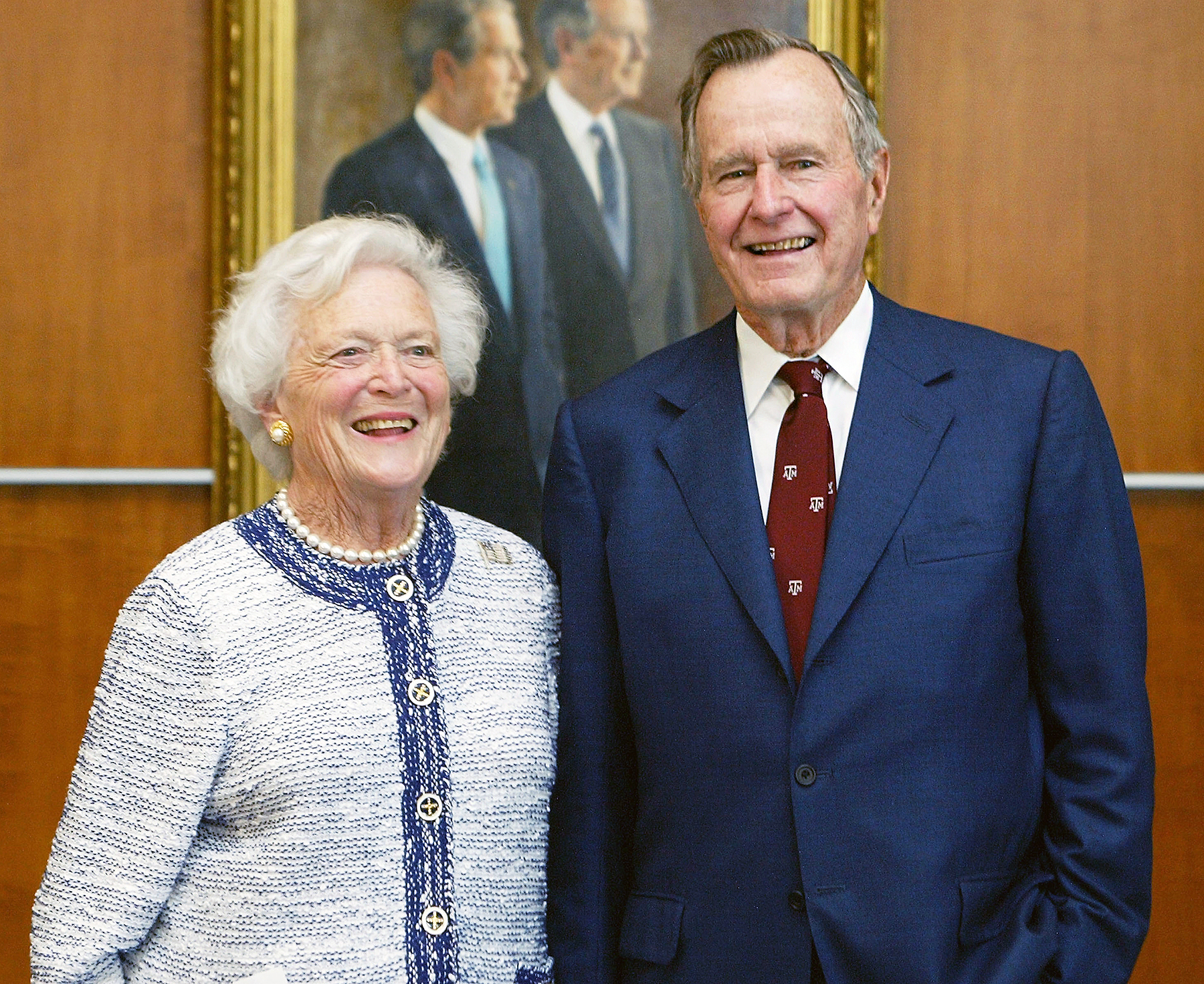 George H W Bush Barbara Bush Hospitalized In Houston