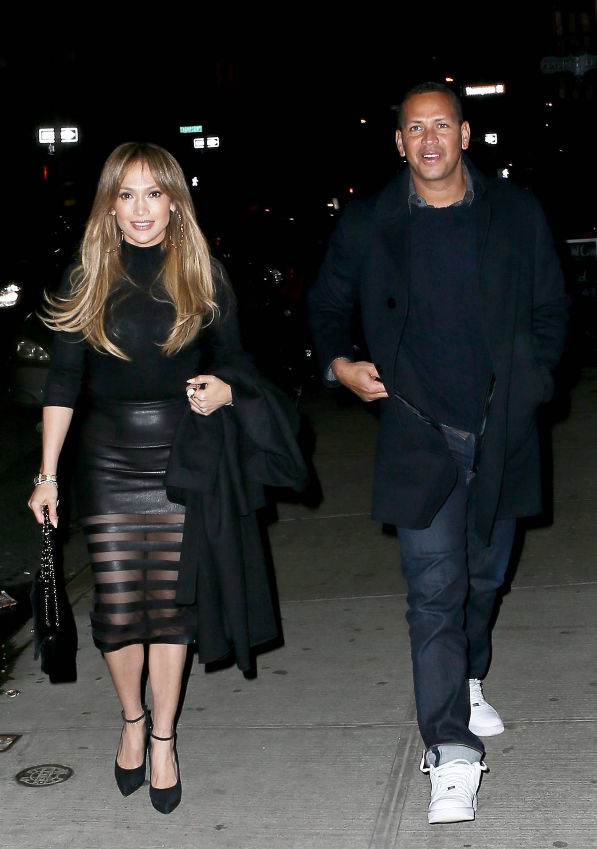 Jennifer Lopez in black pinstripe pants in LA on December 28 ~ I want her  style - What celebrities wore and where to buy it. Celebrity Style
