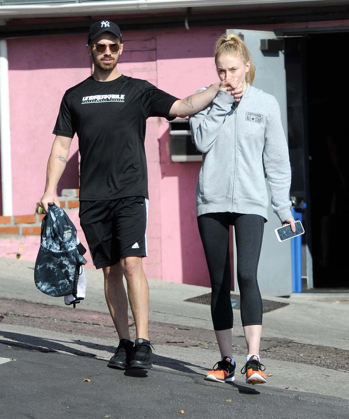 Sophie Turner and her husband Joe Jonas are stylishly casual as they hold  hands for an outing in NYC