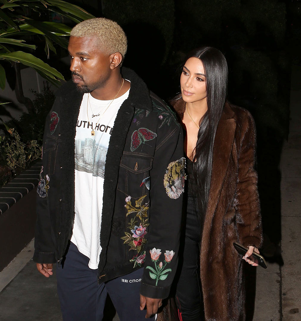 Kim Kardashian in fur coat for dinner date with Kanye West