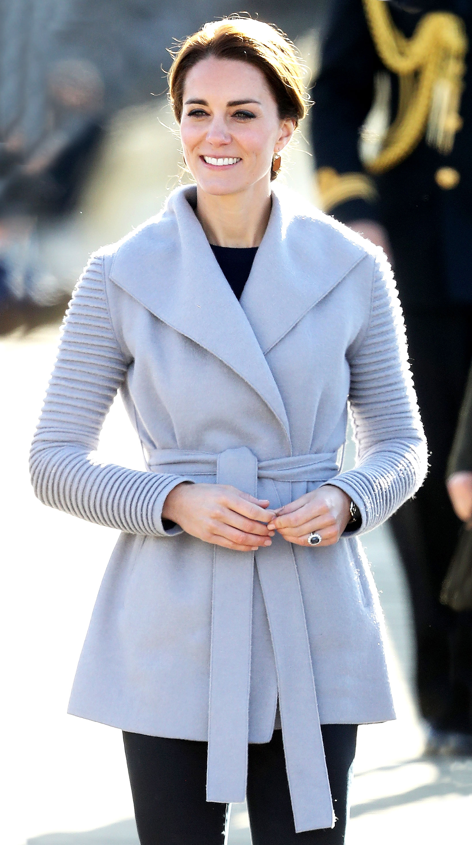 Shop Duchess Kate's Ribbed-Sleeve Coat in Canada