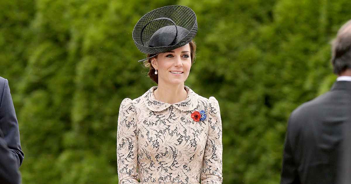 Duchess Kate Wears Lace Peplum Dress in France: Photos