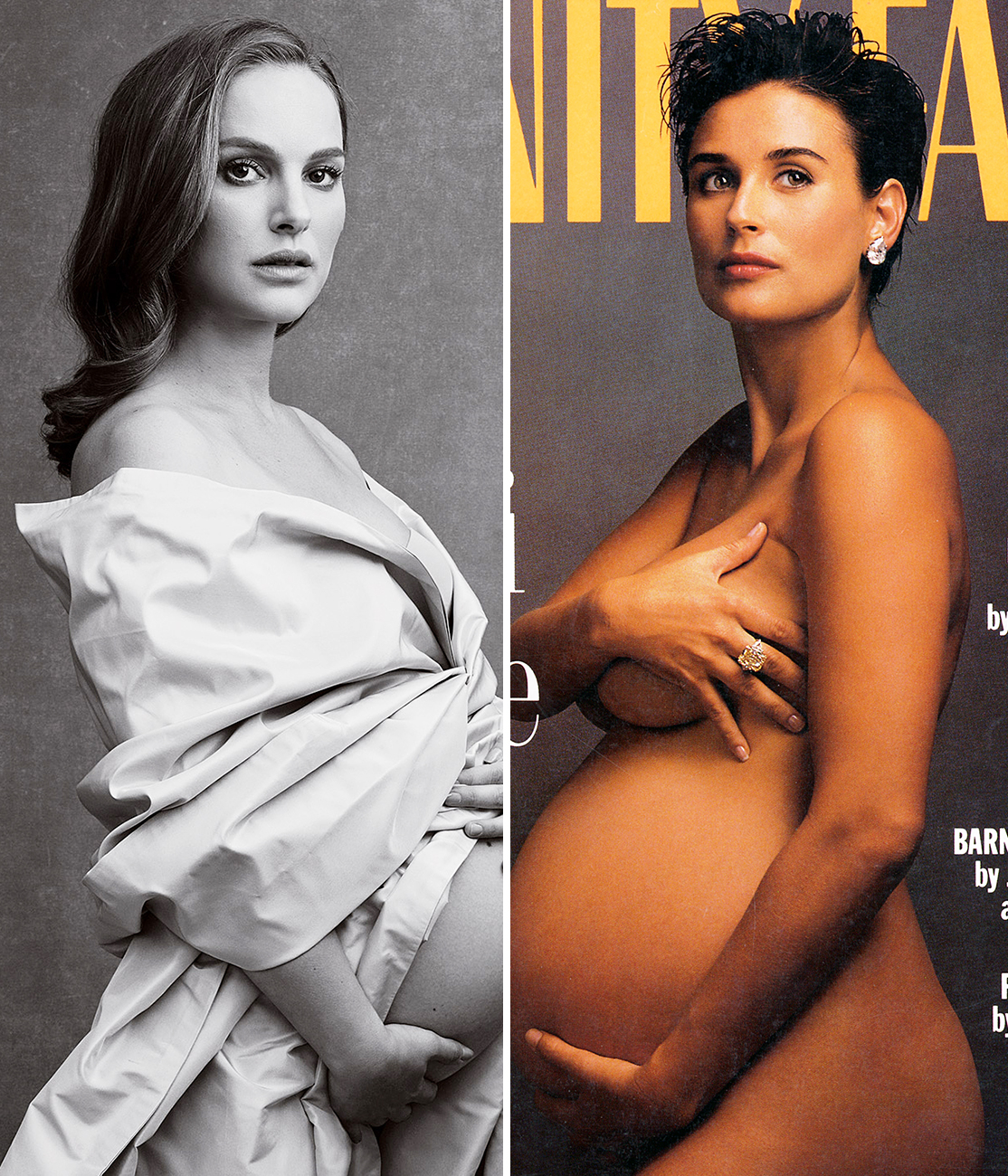 Natalie Portman Tits - Pregnant Natalie Portman Channels Demi Moore in Bare Bump Pic